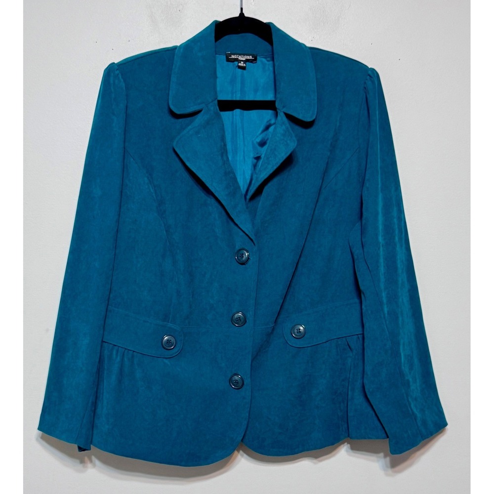 Vintage Old‎ Money Vegan Suede Blazer Size 1X Quiet Luxury Office Siren Y2K 90s